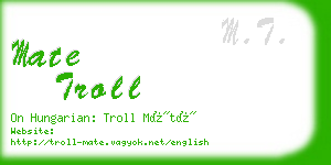 mate troll business card